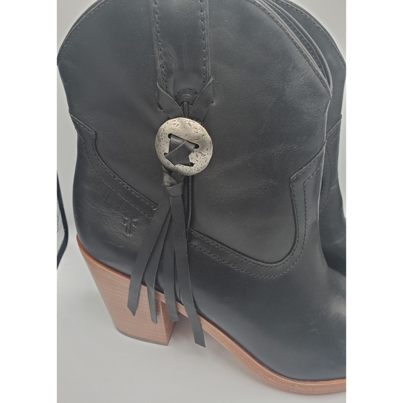 Frye Concho Short Leather Western Booties - Picture 4 of 10